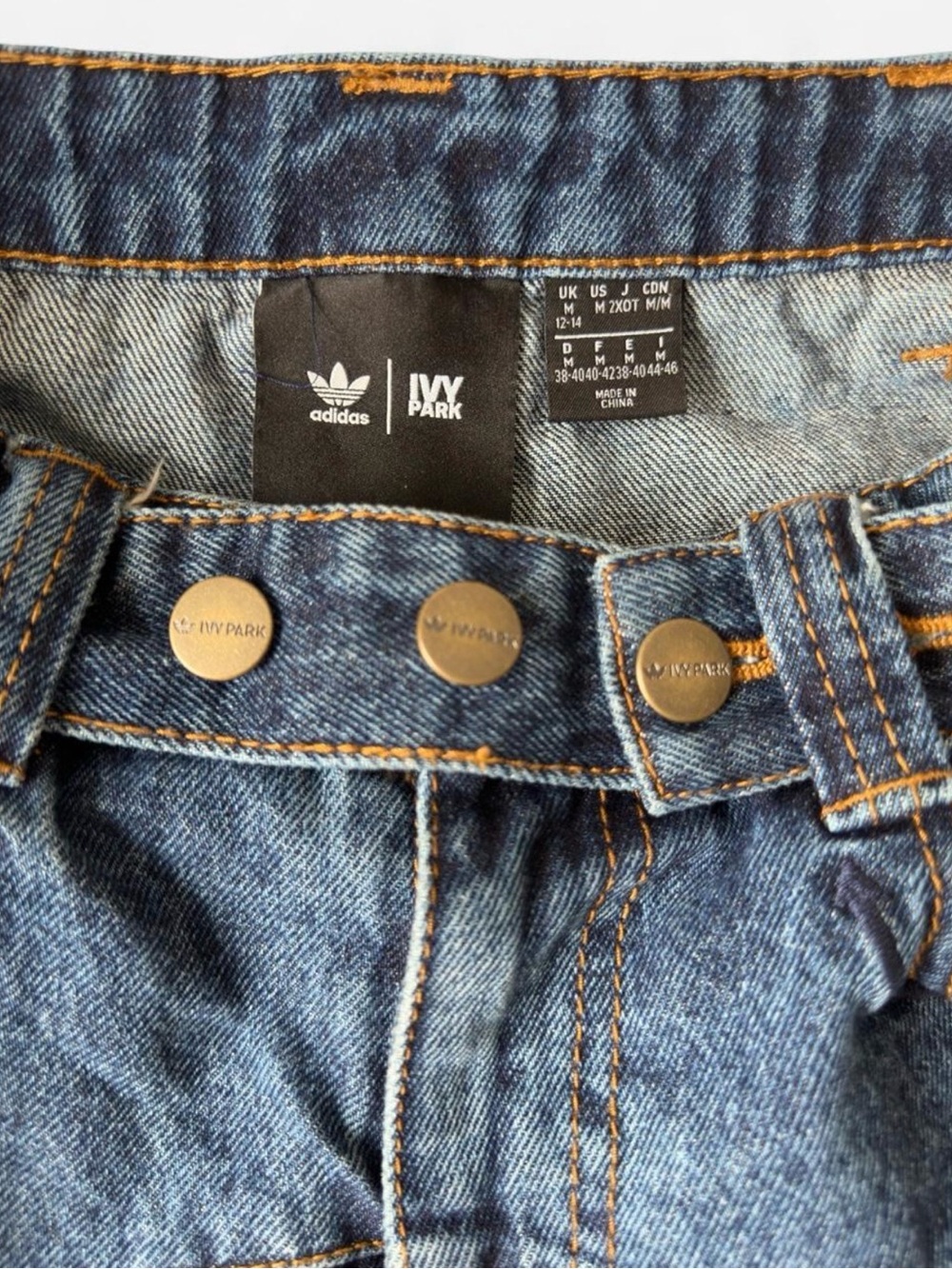 Adidas x IVY PARK Beyoncé Denim Chaps Cargo Jeans M